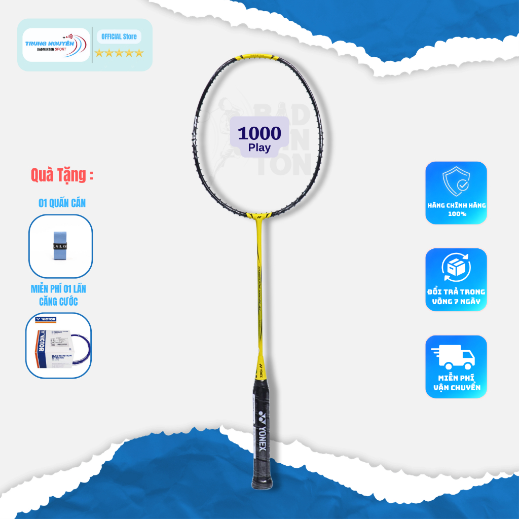 Vợt Cầu Lông Yonex Nanoflare 1000 Tour / Game / Play Chính Hãng Căng Cước sẵn Tặng 01 Quấn Cán Bh 3 