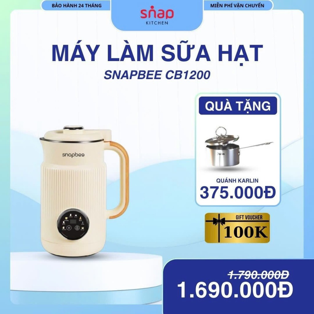 Máy làm sữa hạt Snapbee bảo hành 24 tháng CREEN