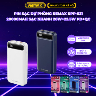  Pin sạc dự phòng REMAX RPP-521 20000mAh sạc nhanh 20W+22.5W PD+QC 