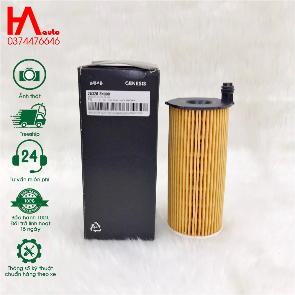 Lọc dầu nhớt Hyundai Staria/ Sorento/ Carnival/ K8 máy 3.5L 2021+, Genesis G80, G90, GV70, GV80