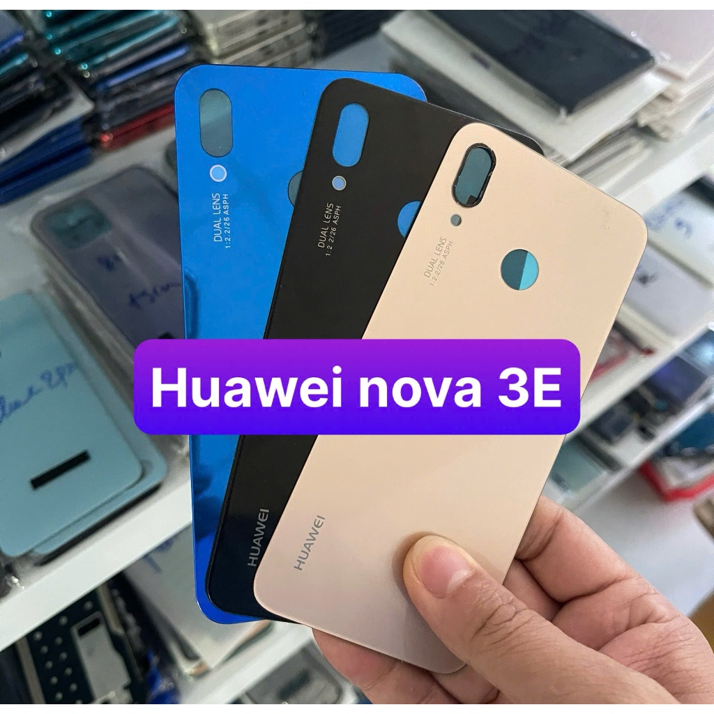 kính lưng huawei nova 3E / P20 lite - (có kính camera)