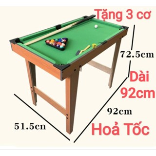 (TẶNG KÈM 3 CƠ, BÀN Bi A 92x52cm và 69x37cm) Bàn BiDa Mini 6 Lỗ Cỡ Lớn, Bàn Bi Da Gỗ To Đại
