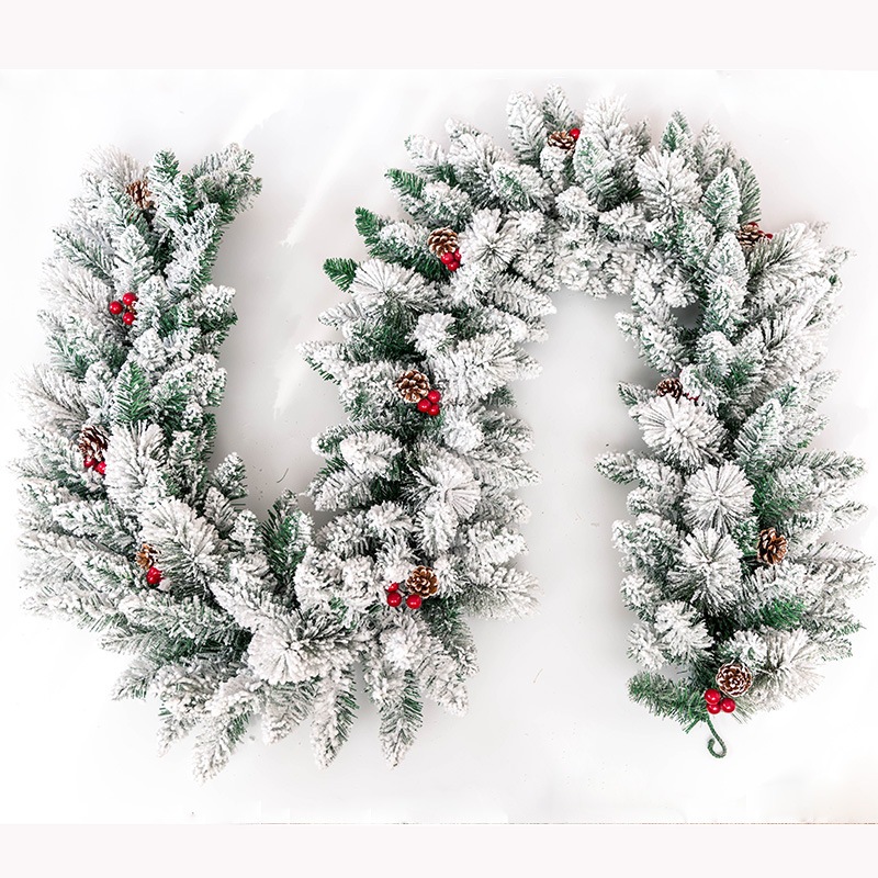 Dây Lá Thông Tuyết Lá Nhọn KCS29 DÀI 2.7 Mét Trang Trí Noel Giáng Sinh