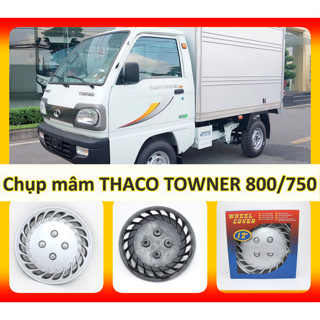 Bộ ốp mâm bánh xe tải THACO TOWNER 750A 800A 750kg 800kg R12 inch giả vành đúc dày đẹp ( có bán lẻ)