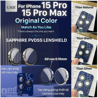 KÍNH CAMERA IPHONE 15 PRO MAX - 15 PRO - 14 PRO MAX - 14 PRO URR AUTOBOT SAPPHIRE PVDSS VIỀN SIÊU MỎNG CHÍNH HÃNG  - NEW