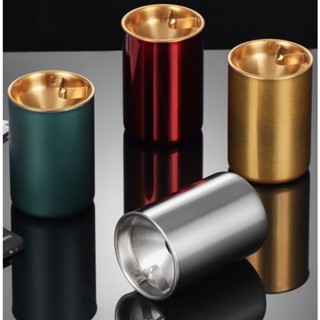 Gạt tàn tròn, gạt tàn inox, gạc tàn thuốc - CHỈ BÁN MÀU BẠC - GTT007e