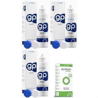   combo 3 tăng 1  3chai Dung Dịch Nước Ngân Kinh GP Multi 240 ml tặng 1 chai Dung Dịch Nước Nhỏ Mắt Nhân Tạo Avizor 15 ml 