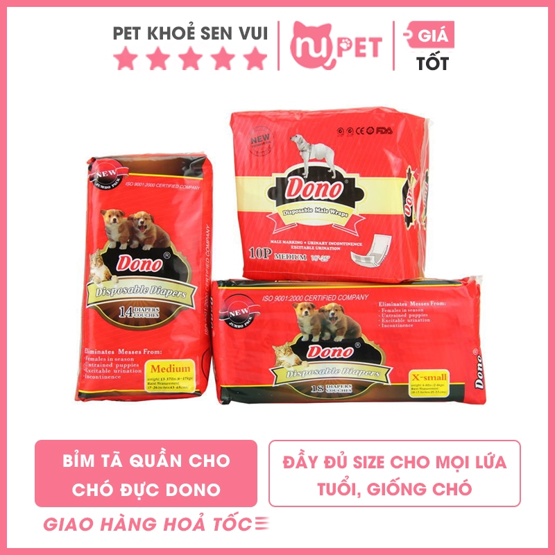 Bỉm tã dạng quấn cho chó đực Nupet lẻ 1 miếng