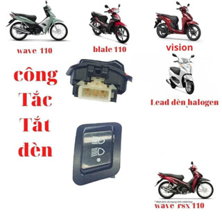 Công tắc tắt đèn pha cos cho các dòng xe wave 110, rsx 110, blade, vision ,lead halogen không có nút tắt đèn