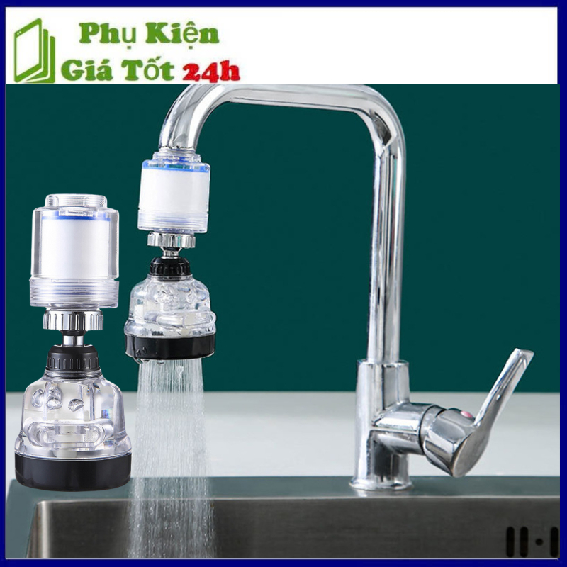 Đầu vòi lọc nước tăng áp 3 chế, vòi rửa bát, vòi rửa mặt xoay 360 độ. Đầu nước tăng áp dể tháo lắp#