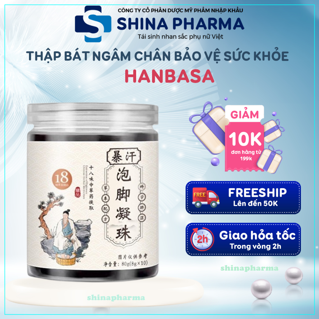 Thập Bát Thảo Mộc Ngâm Chân HANBASA - Thảo Dược HANBASA Ngâm Chân Giúp Ngủ Ngon, Hỗ Trợ Xương Khớp Chắc Khỏe