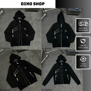 Áo Khoác Nam Philip Phối Khóa Chất Nỉ Chân Cua Dày Dặn - Áo Khoác Philip Plein Phối Khóa Đơn giản