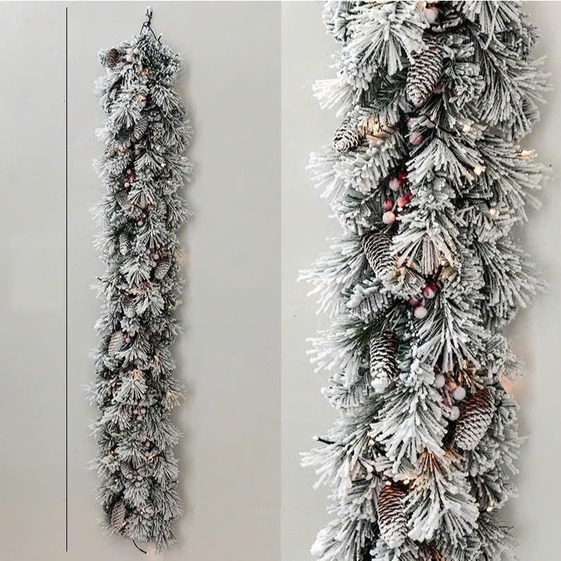 Dây Lá Thông Tuyết Chùm KCS30 Trang Trí Noel Giáng Sinh