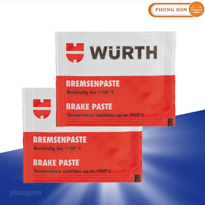 2 Gói Mỡ Tra Má Phanh Wurth Brake Paste 5.5g