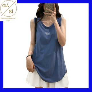 Áo ba lỗ nữ in chữ Tuesday đơn giản basic áo sát nách bán chạy giá rẻ freesize dưới 63kg thun cotton co giãn thoáng mát
