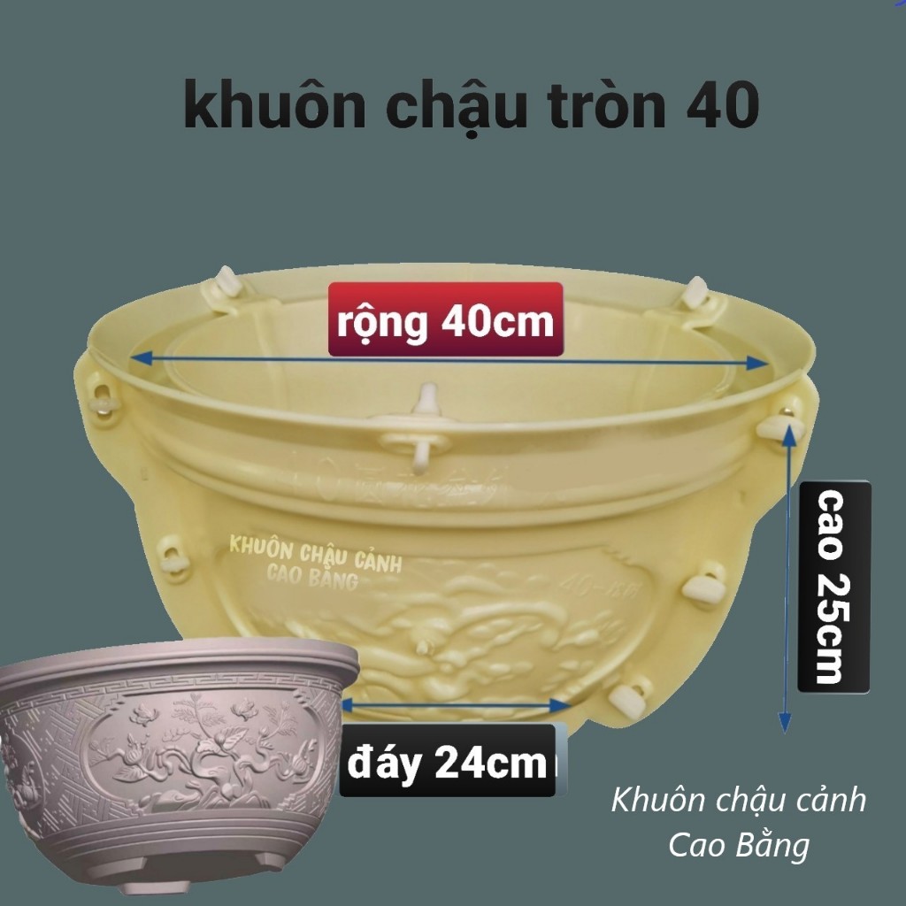 Khuôn đúc chậu tròn 40 (khuôn nhựa ABS có lòng trong)