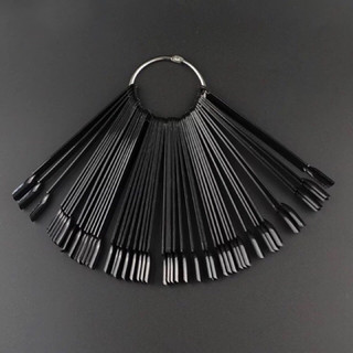 Que móng vuông 50 que 3 màu trong,đục,đen học nail, lên mẫu nail