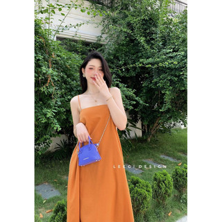 đầm suông 2 dây maxi