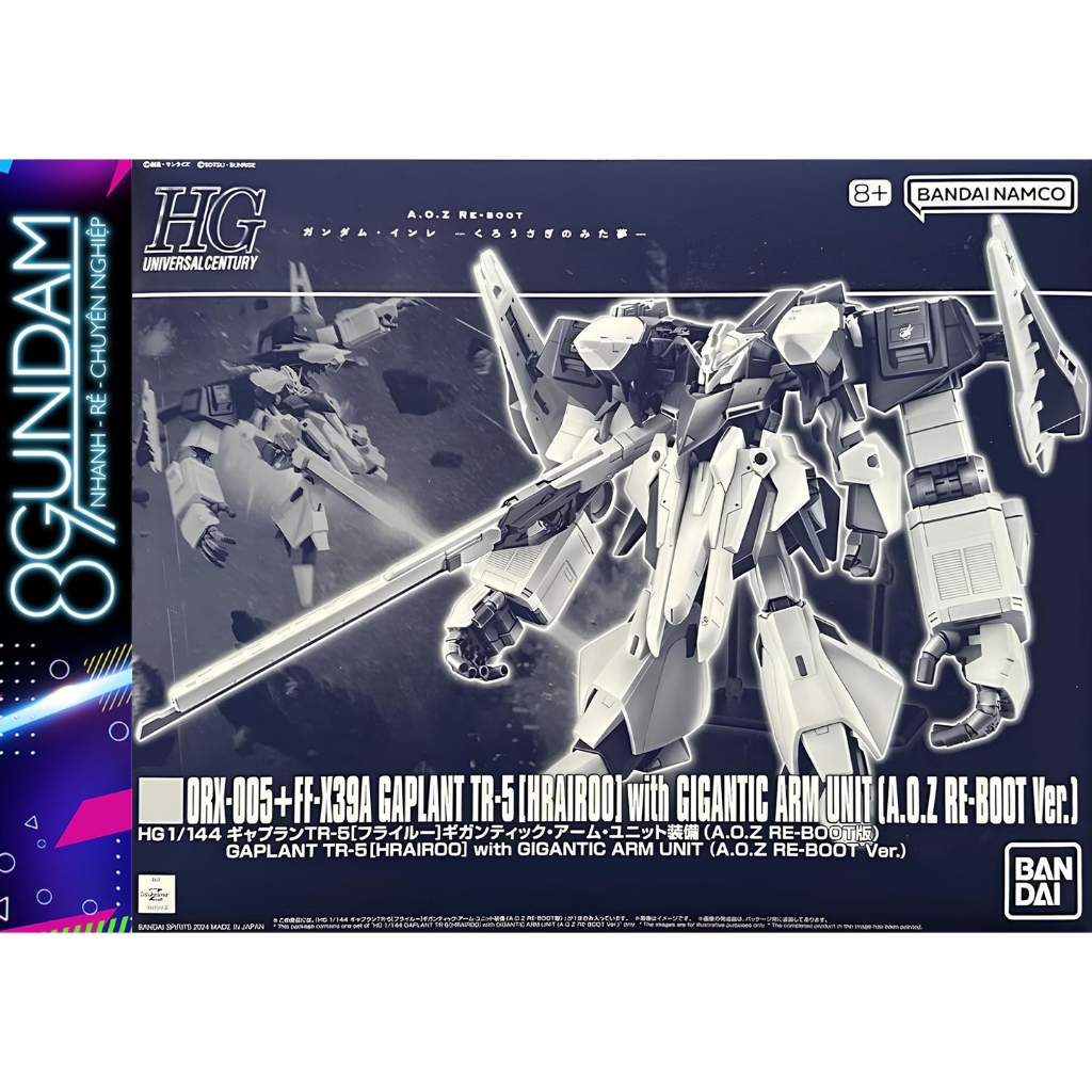 Mô Hình Lắp Ráp HG Gaplant TR-5 Hrairoo with Gigantic Arms Unit [AOZ RE-BOOT Ver.] (tặng kèm base)