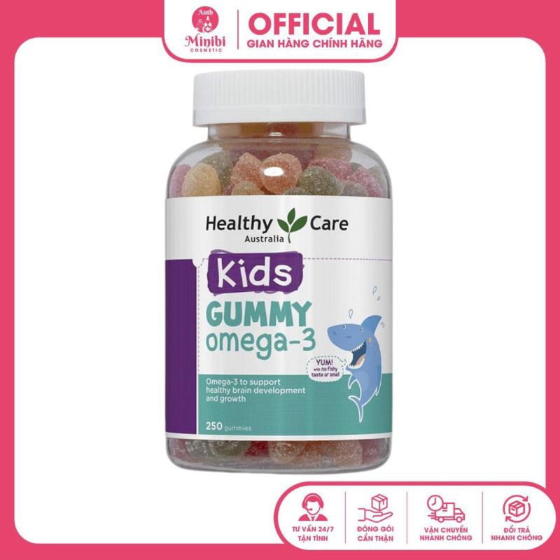 Kẹo dẻo Healthy Care Kids GUMMY OMEGA 3 - Úc