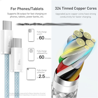 DÂY CÁP TYPE C TO TYPE C BASEUS DYNAMIC FAST CHARGING DATA 100W CHÍNH HÃNG