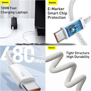 DÂY CÁP TYPE C TO TYPE C BASEUS DYNAMIC FAST CHARGING DATA 100W CHÍNH HÃNG