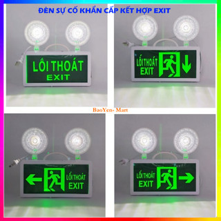  Đèn Sự Cố Khẩn Cấp Chiếu Sáng Kết Hợp Biển Chỉ Dẫn Thoát Hiểm Exit - Thiết Bị Phòng Cháy Chữa Cháy 