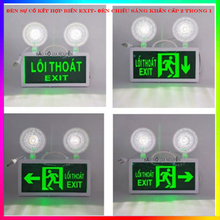 Đèn Sự Cố Khẩn Cấp Chiếu Sáng Kết Hợp Biển Chỉ Dẫn Thoát Hiểm Exit - Thiết Bị Phòng Cháy Chữa Cháy