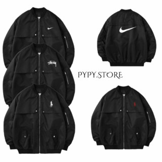 Áo bomber MLB, ESSENTIALS, NIKE  2 lớp cao cấp uninsex nam nữ chất dày dặn B3 PYPY