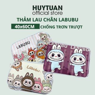 Thảm lau chân chống thấm nước in hình Labubu - Thảm nỉ lau chân