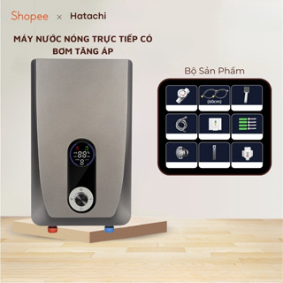 Máy nước nóng trực tiếp có bơm tăng áp, bình nóng lạnh trực tiếp tặng kèm vòi sen an toàn, điều chỉnh được nhiệt độ