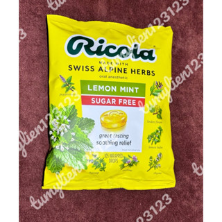 Date 2027 - Kẹo Ricola LemonMint ngậm ho không đường 105 viên