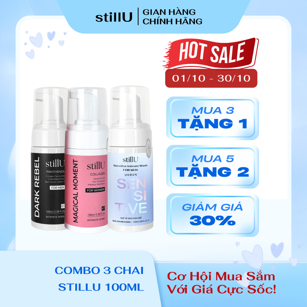 Bọt vệ sinh nam giới, Dung dịch vệ sinh nam giúp làm sạch khử mùi vùng kín, Ngăn ngừa Nấm Ngứa_stillU