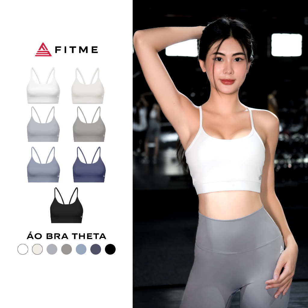 Áo bra tập gym yoga nữ Fitme Theta có mút chống sốc. nâng ngực chất thun thể thao cao cấp co giãn thoải mái BRTT | BigBuy360 - bigbuy360.vn