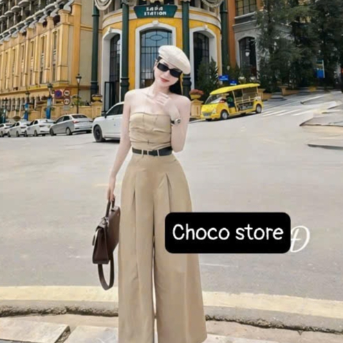 [HÀNG LOẠI 1] Set áo cup ngực phối quần ống rộng sang chảnh set jum quây phối quần ống rộng set đồ c