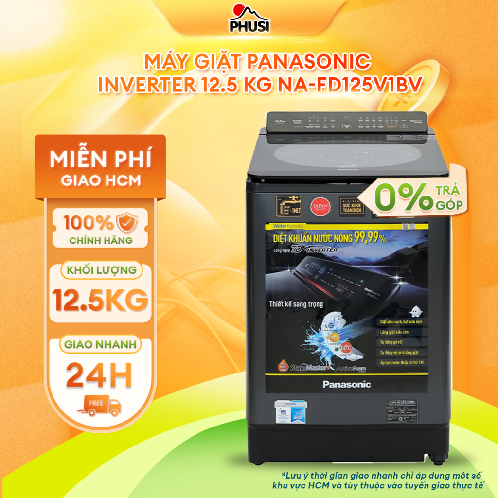 NA-FD125V1BV Máy giặt Panasonic Inverter 12.5 Kg NA-FD125V1BV [MIỄN PHÍ GIAO LẮP]