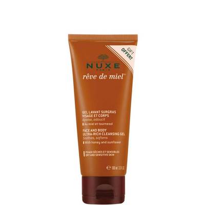[Quà Tặng Không Bán] Gel rửa mặt và tắm toàn thân chiết xuất mật ong cho da khô và da nhạy cảm Nuxe Rêve de Miel® 100ml