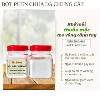 Lọ 100gr bột phèn chua chưng cất siêu mịn (phèn phi)