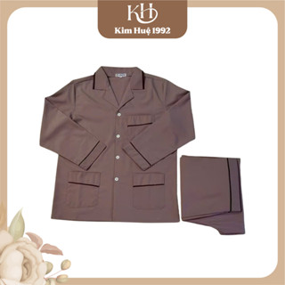 (tây dài)Đồ bộ pijama nam trung niên cao chất vải kate thoáng mát họa tiết( 1 màu trơn tây dài)