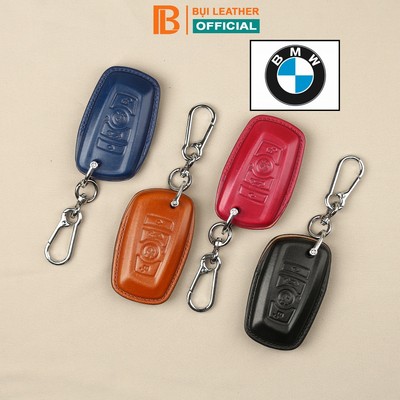 Bao da chìa khóa BMW series 3 5 7 X GT...bao khóa handmade khâu tay thủ công ép phom-da bò Pullup-Bụi leather