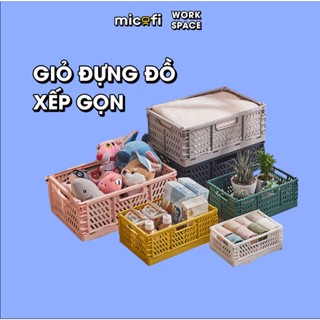 Hộp Đựng Đồ Micofi Giỏ Đựng Đồ, Thùng Nhựa, Rổ Nhựa Chữ Nhật, Thùng Để Đồ Chơi, Tài Liệu Đa Năng Có Thể Gấp Gọn