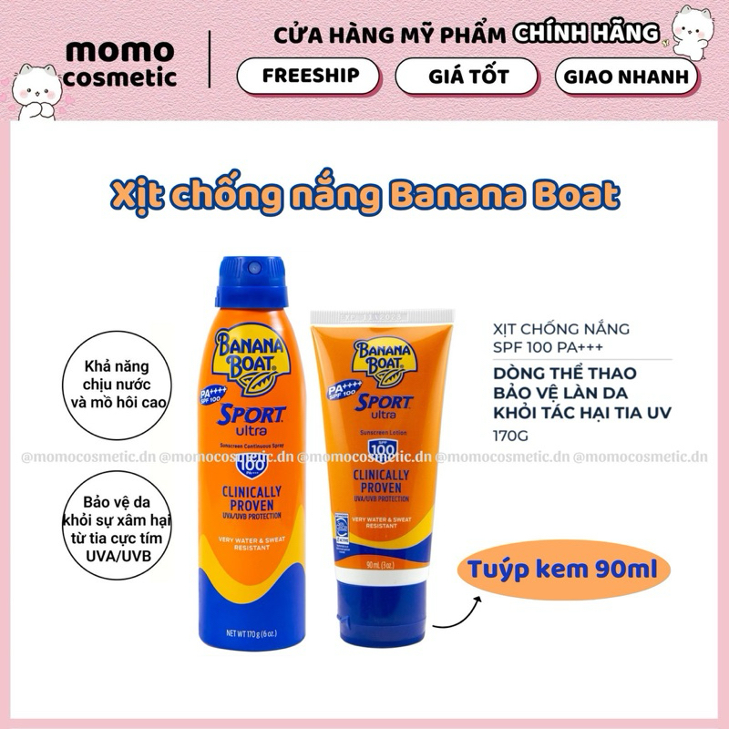 Kem/ xịt chống nắng Banana Boat