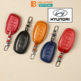  Bao da chìa khóa ô tô Hyundai  Santafe Kona Accent Creta i10  Da bò nhập khẩu Bụi Leather 