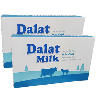 Thùng Sữa Tươi Tiệt Trùng Dalat Milk 110ml x48 hộp