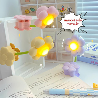 Đèn đọc sách đầu giường hoa Tuy Líp Đèn đọc sách mini Đèn kẹp sách xoay 360 độ bảo vệ ban đêm ENO