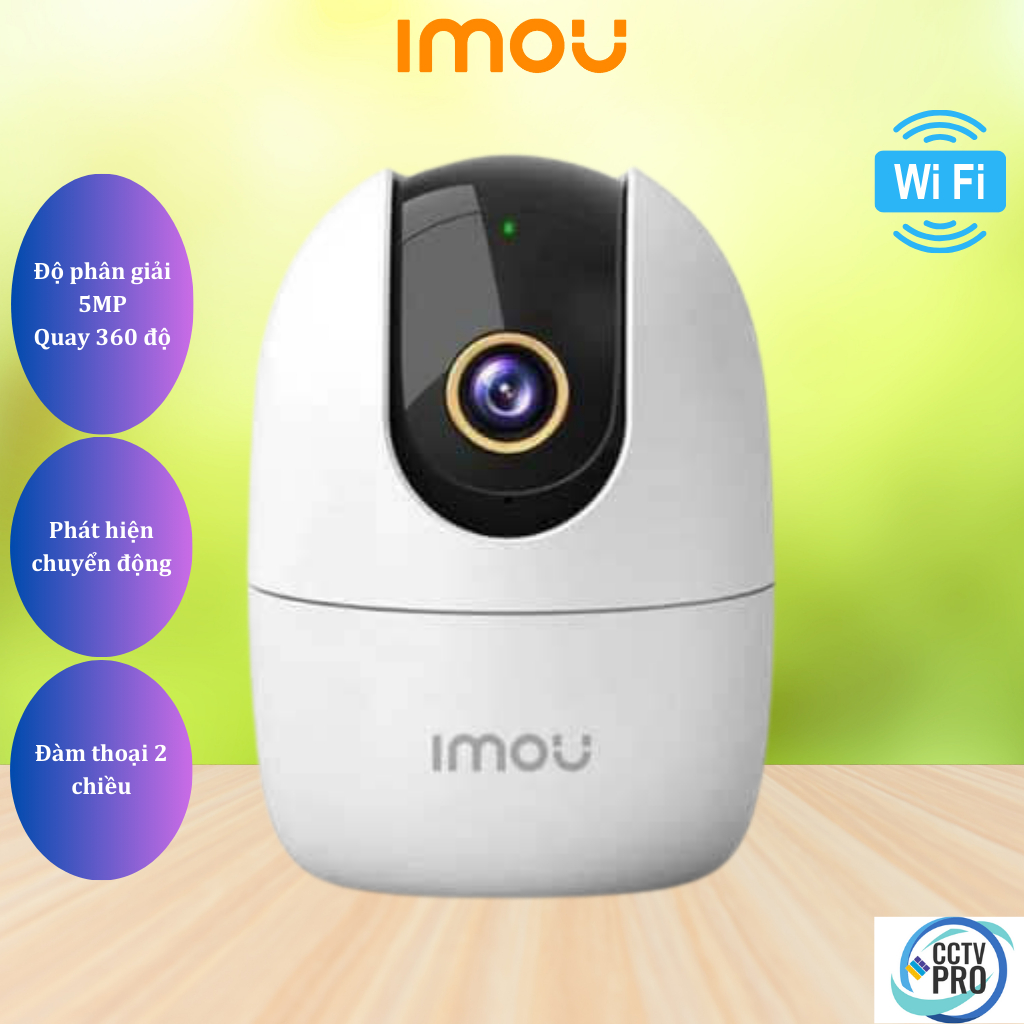 Camera Wifi Imou IPC-A52P 5MP - Đàm Thoại 2 chiều - Phát Hiện Chuyển Động - Bảo Hành 24 Tháng