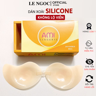 Miếng Dán Ngực Silicon Hình Quả Xoài Siêu Mỏng Tàng Hình Móc Cài Trước Tạo Khe Nâng Ngực Lê Ngọc 451