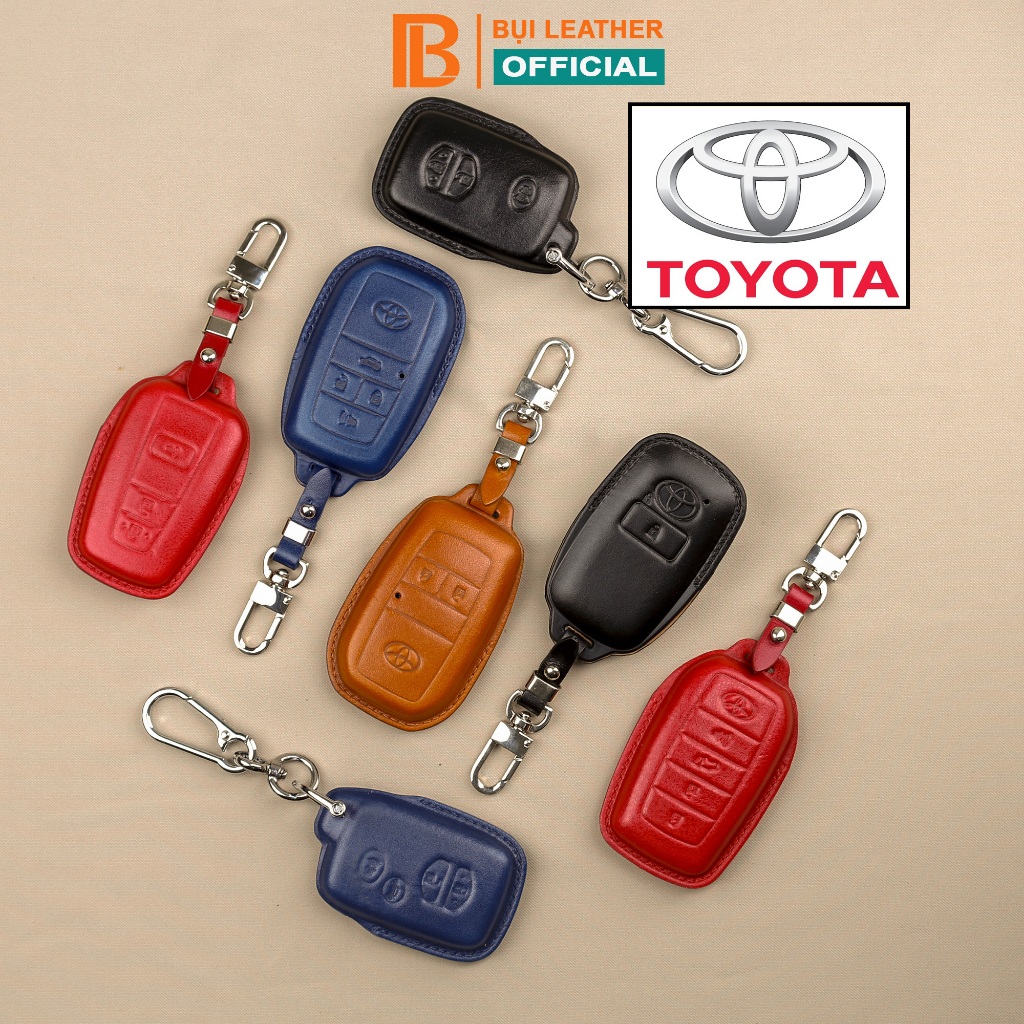 Bao da chìa khóa TOYOTA Camry, Fortuner, Land Cruiser, Hilux, Altis, Vios, Raize, Veloz, AVANZA,Wigo