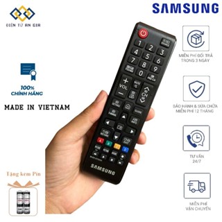 [CHÍNH HÃNG Made in VIET NAM] Điều khiển tivi SAMSUNG cơ thường NGẮN Mới 100% PHÍM ÊM NHẠY+ TẶNG PIN