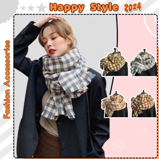 Khăn Quàng Cổ Kẻ Caro Khăn Choàng Len Hai Mặt Bản Rộng Cho Nam Nữ Mùa Đông Ấm Áp – KQ01